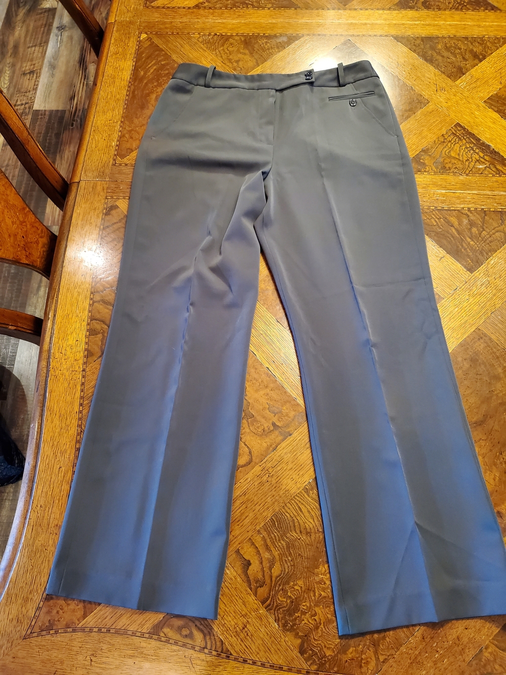 Essentials by Larry Levine Charcoal Dress Trousers